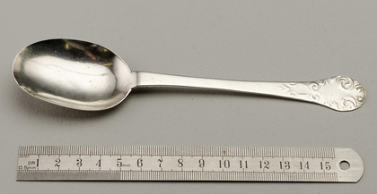Scottish? 17th Century Silver Laceback Trefid Spoon - Reeded Rat Tail, Rounded or Spatula End